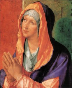 "Madonna in preghiera" by Albrecht Dürer [Public domain], via Wikimedia Commons