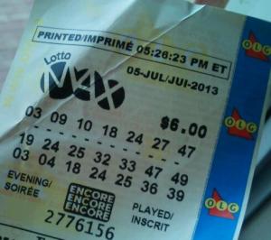 lotto max ticket