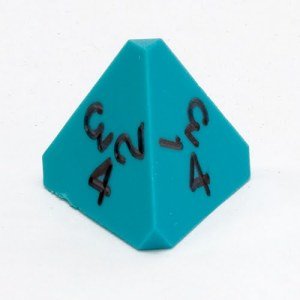 A four-sided die